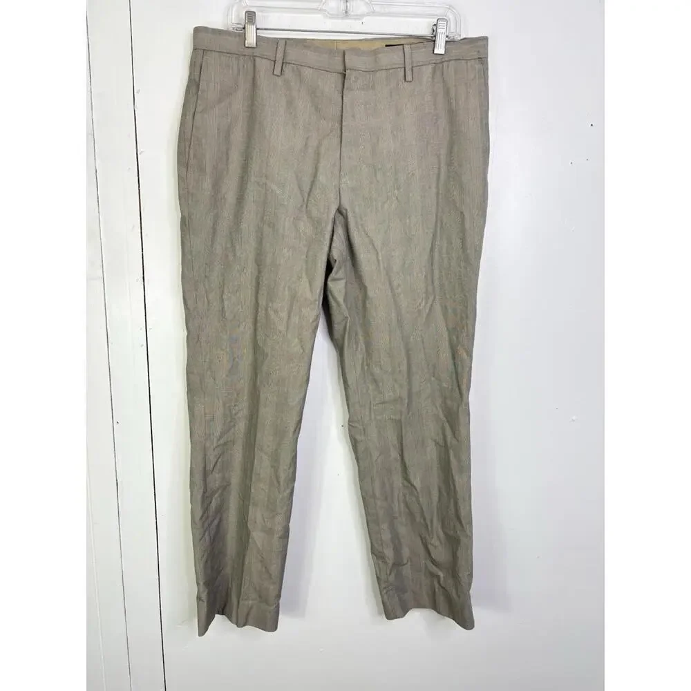 Banana Republic Pants Mens 35 Non Iron Slim Fit Glen Plaid Career Office Work